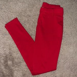 FADED GLORY red jeggings size small (4-6)